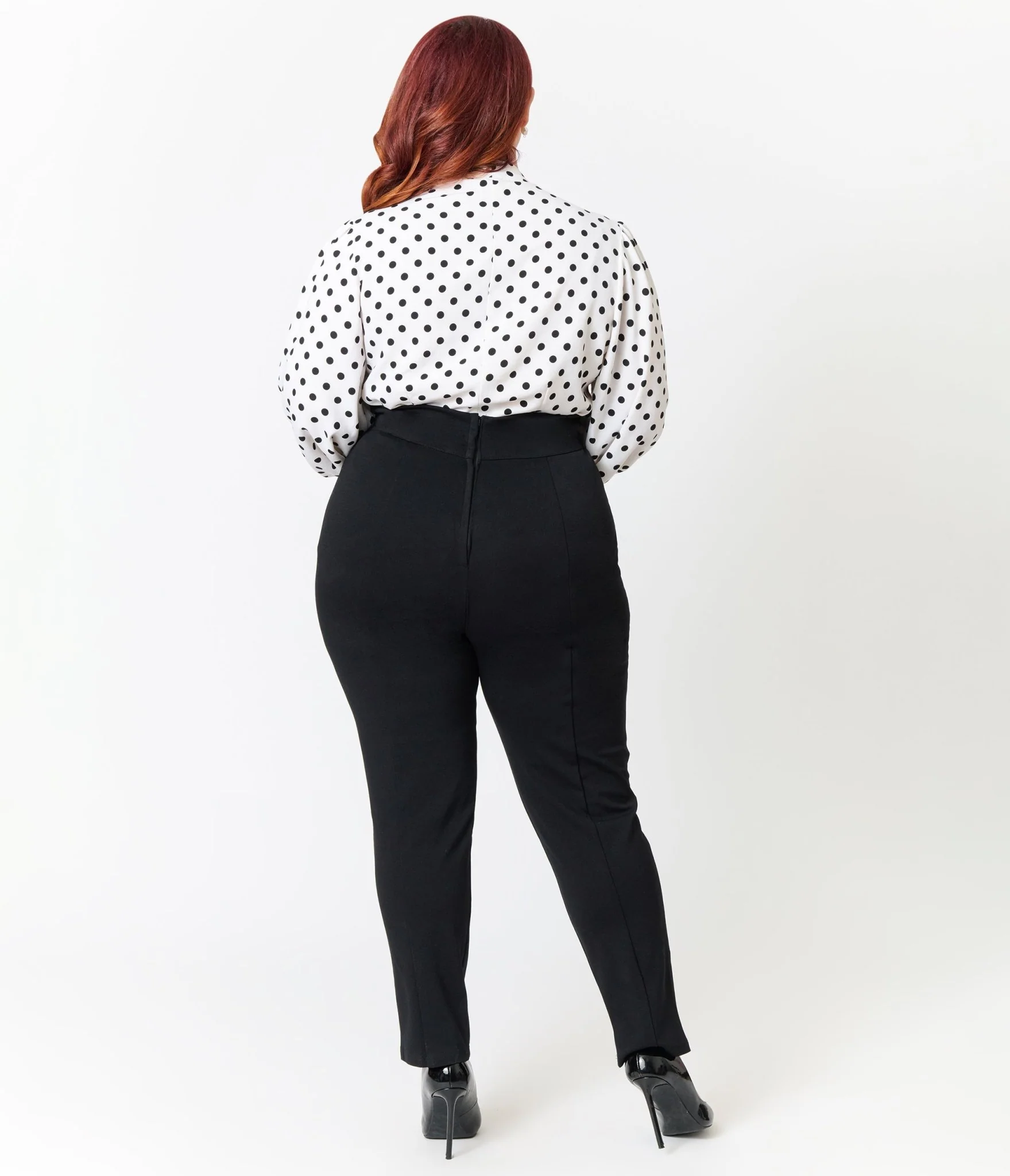 Plus Size Black Cigarette Pants - Image 3
