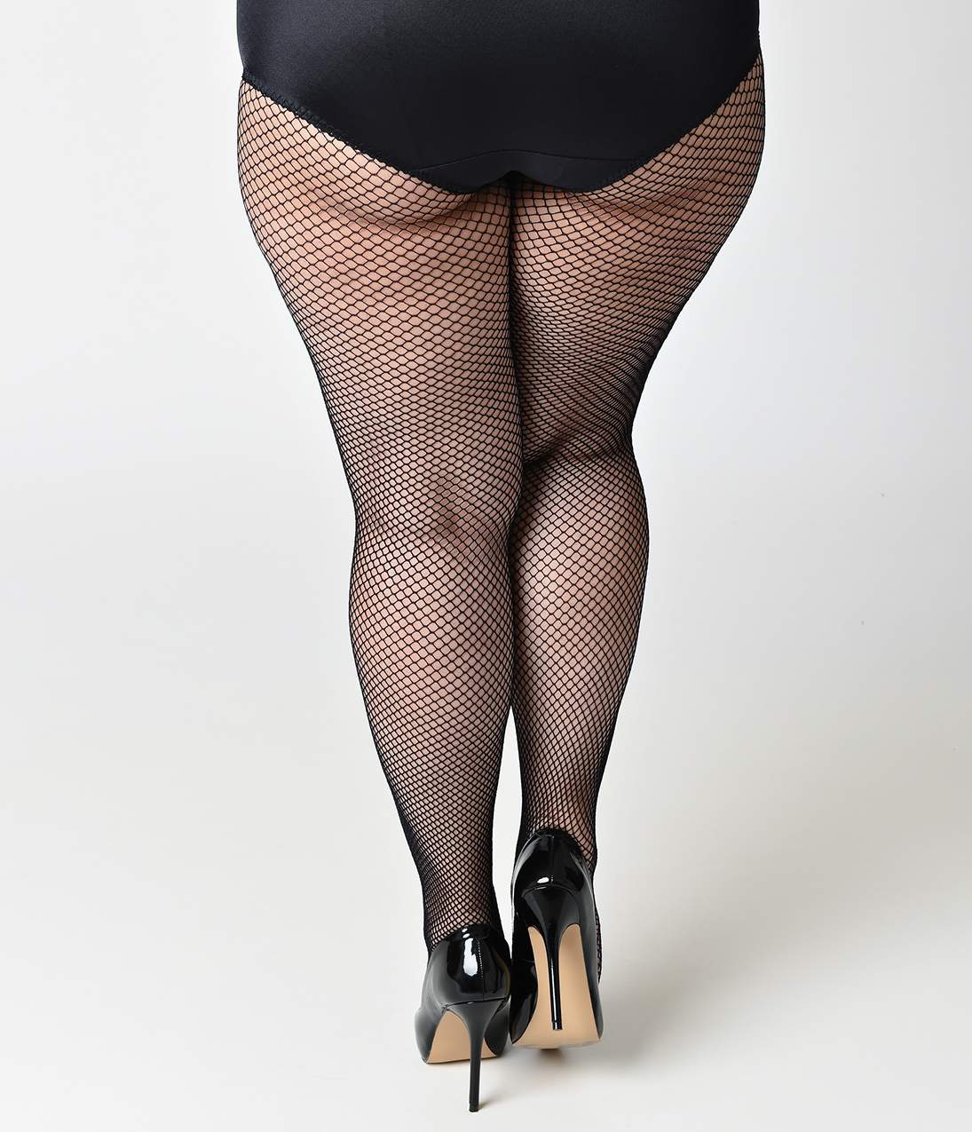 Plus Size Black Fishnet Tights - Image 3