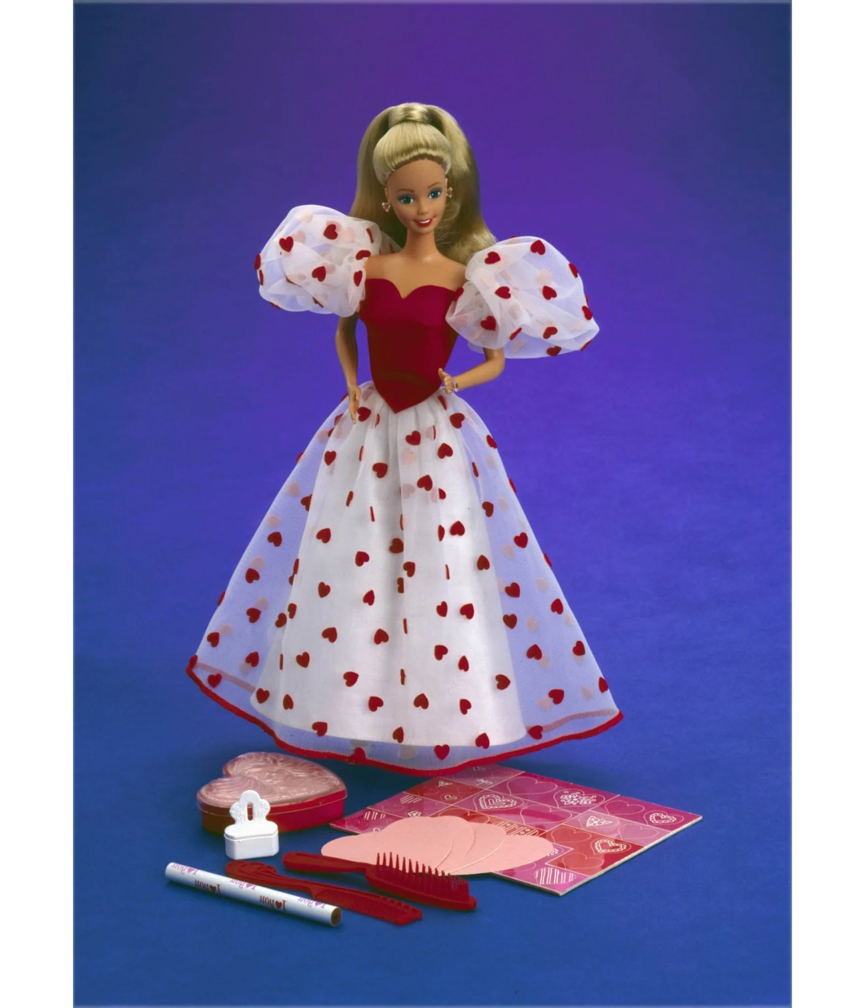 Barbie x Unique Vintage Red Hearts Loving You Swing Dress - Image 2