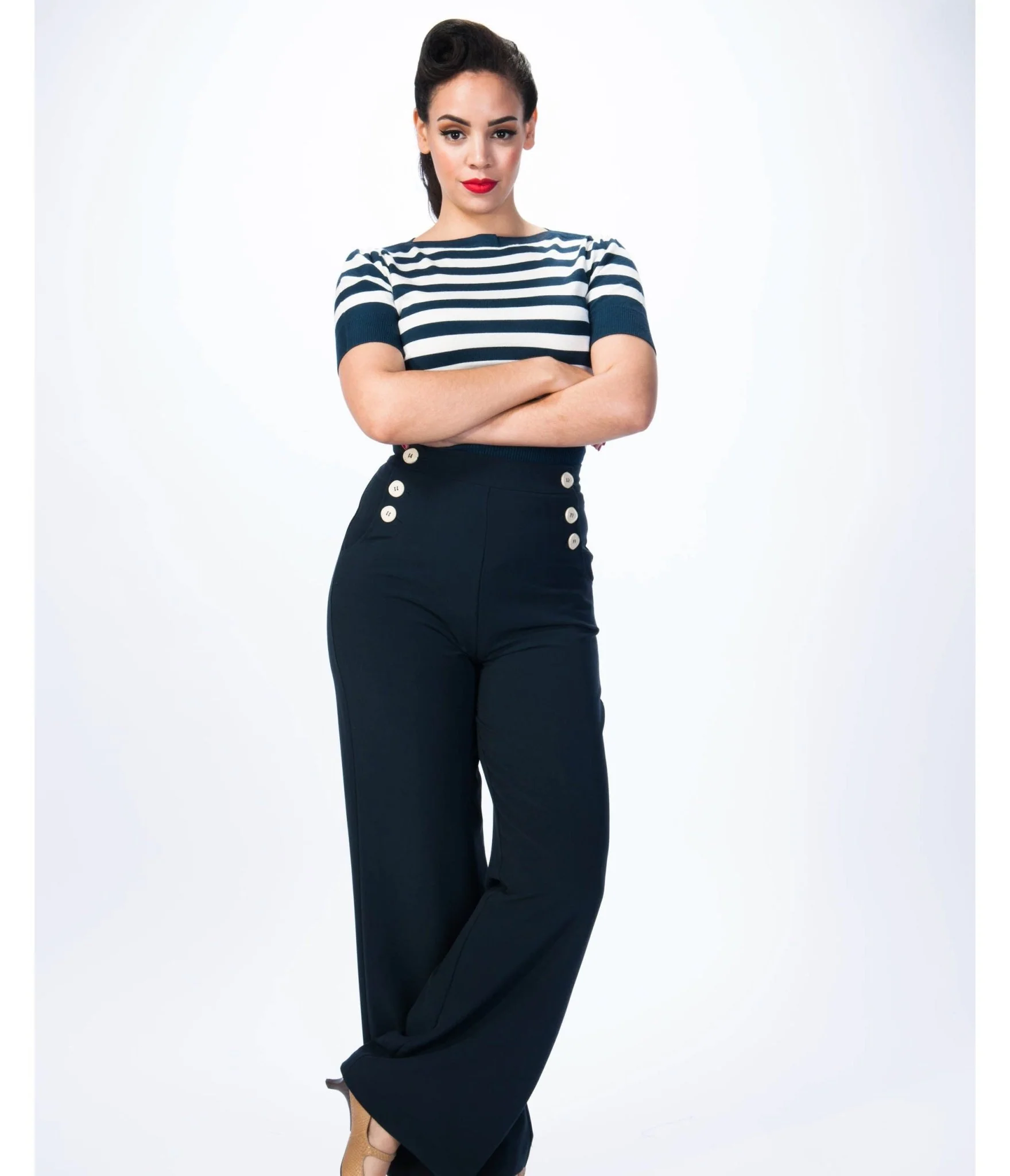Pretty Retro Navy Sailor Slacks