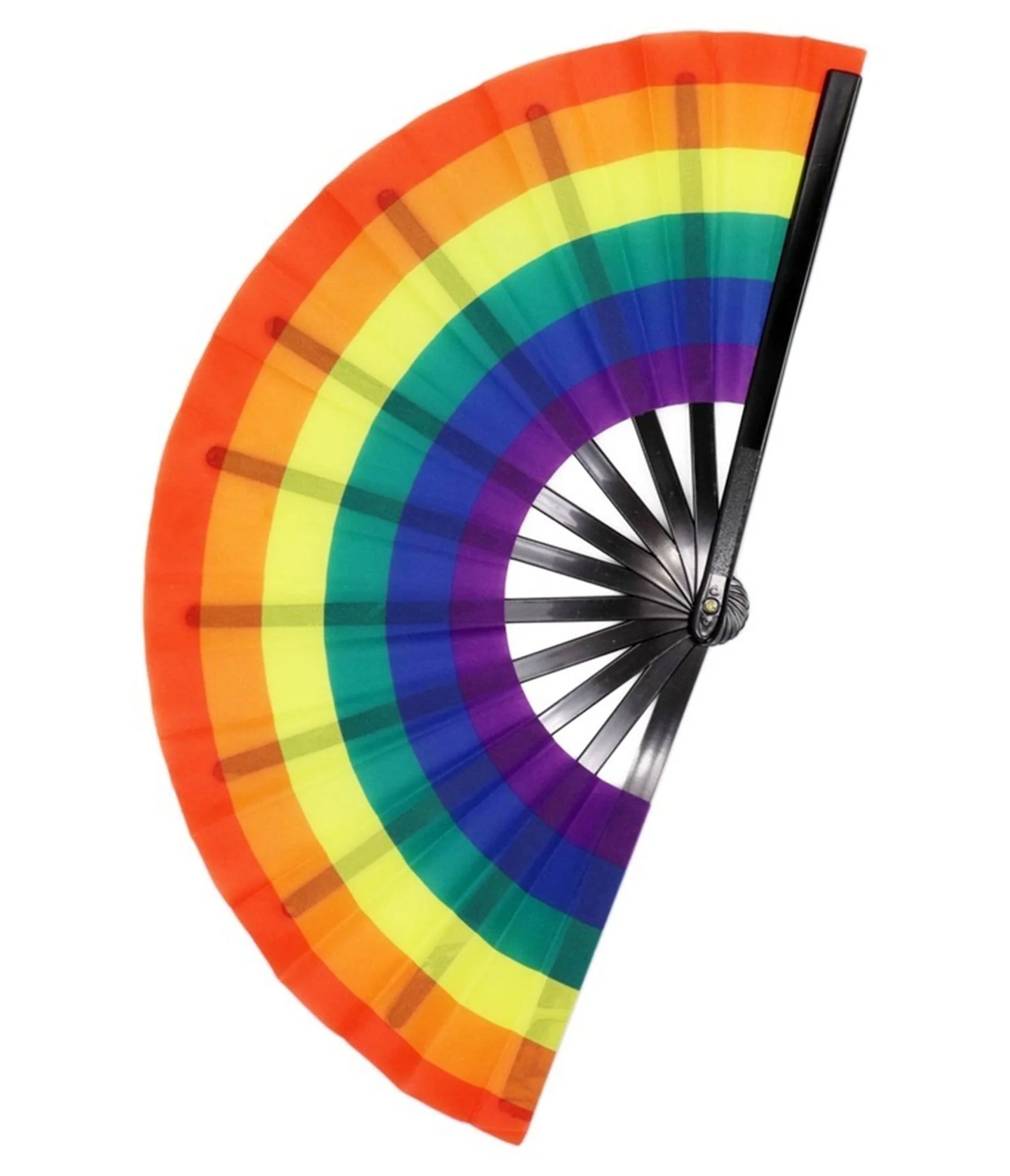 Rainbow Stripe Hand Fan - Image 2