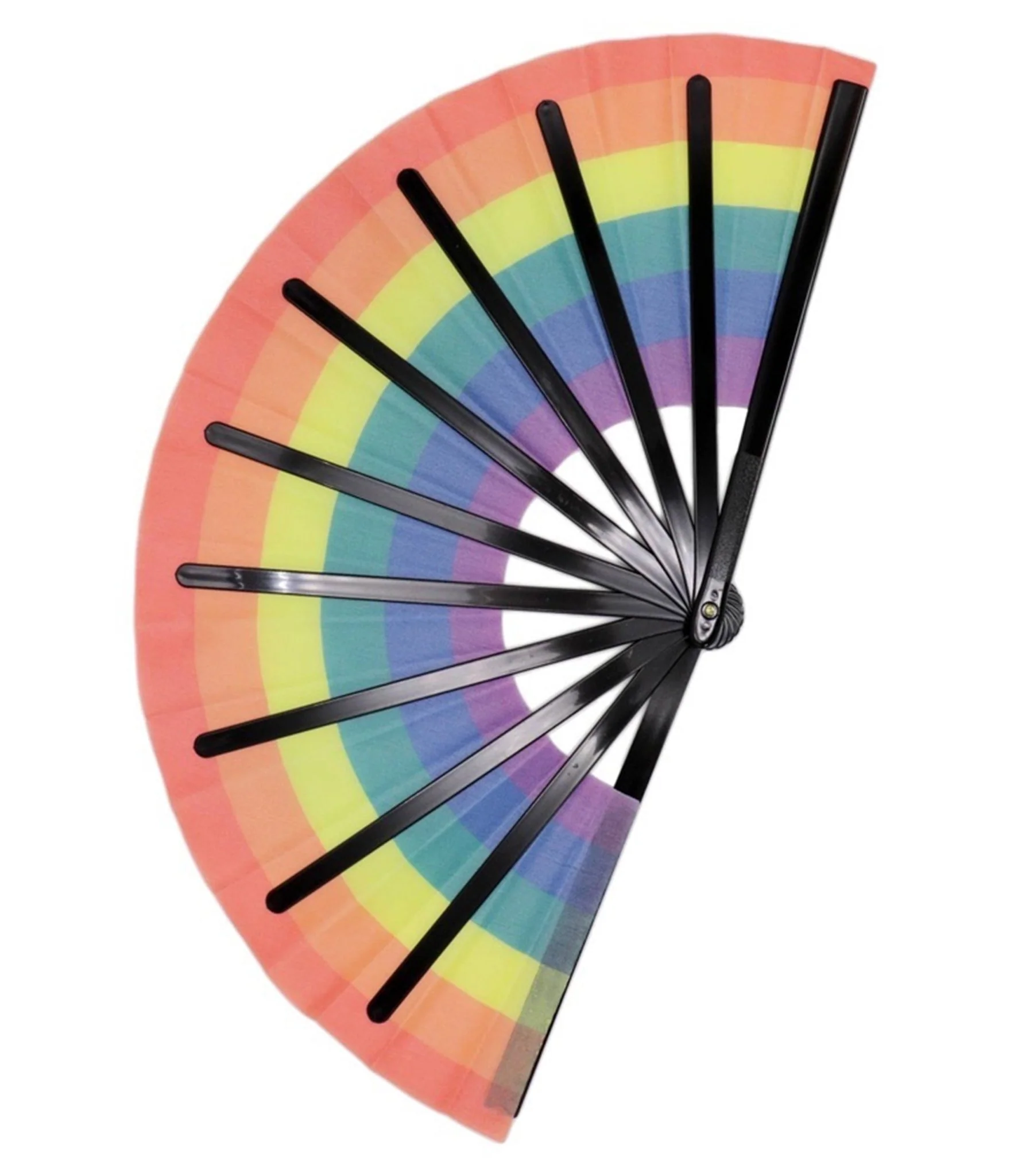 Rainbow Stripe Hand Fan - Image 3
