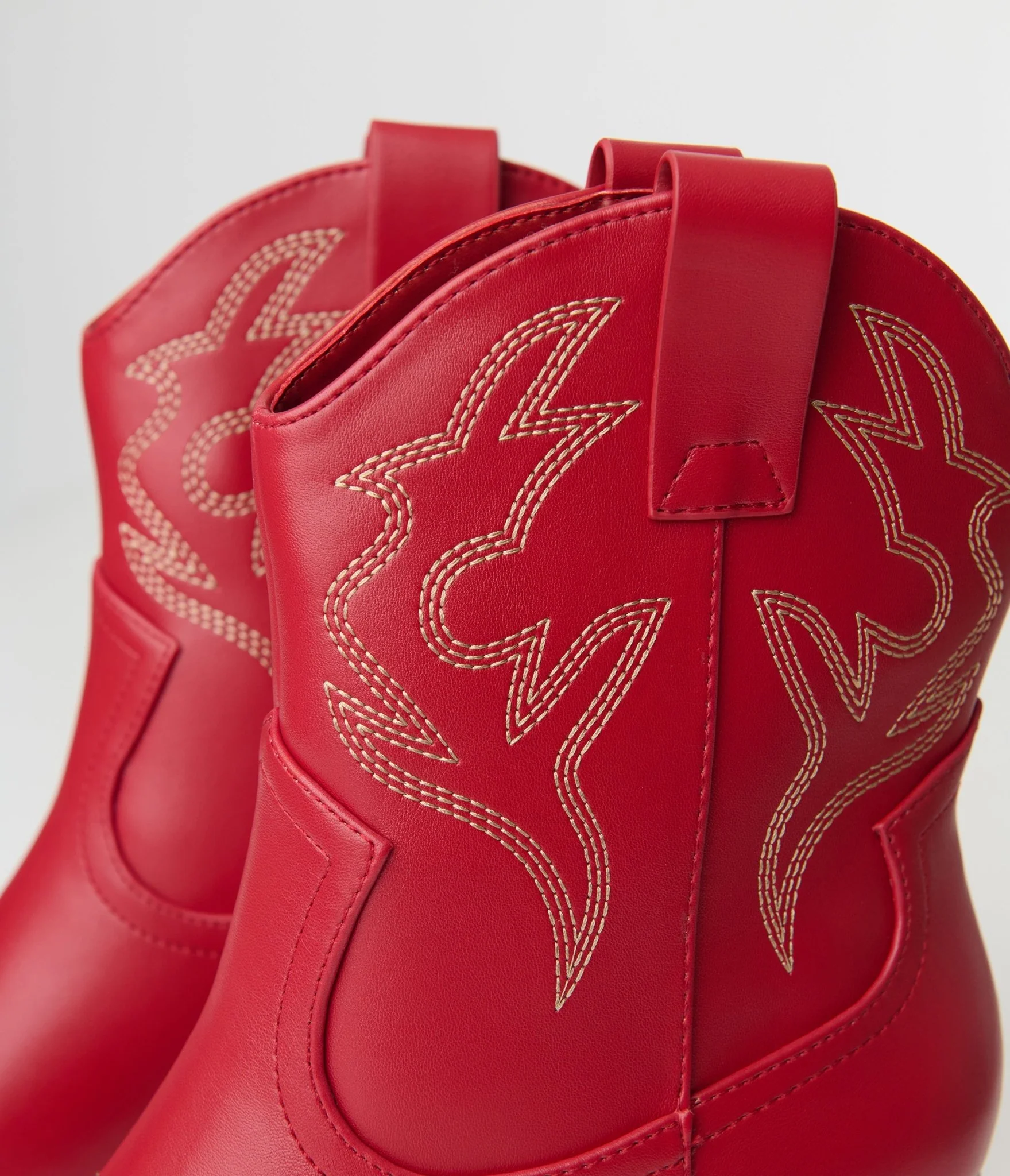 Red Blazing Leather Cowboy Boot - Image 2