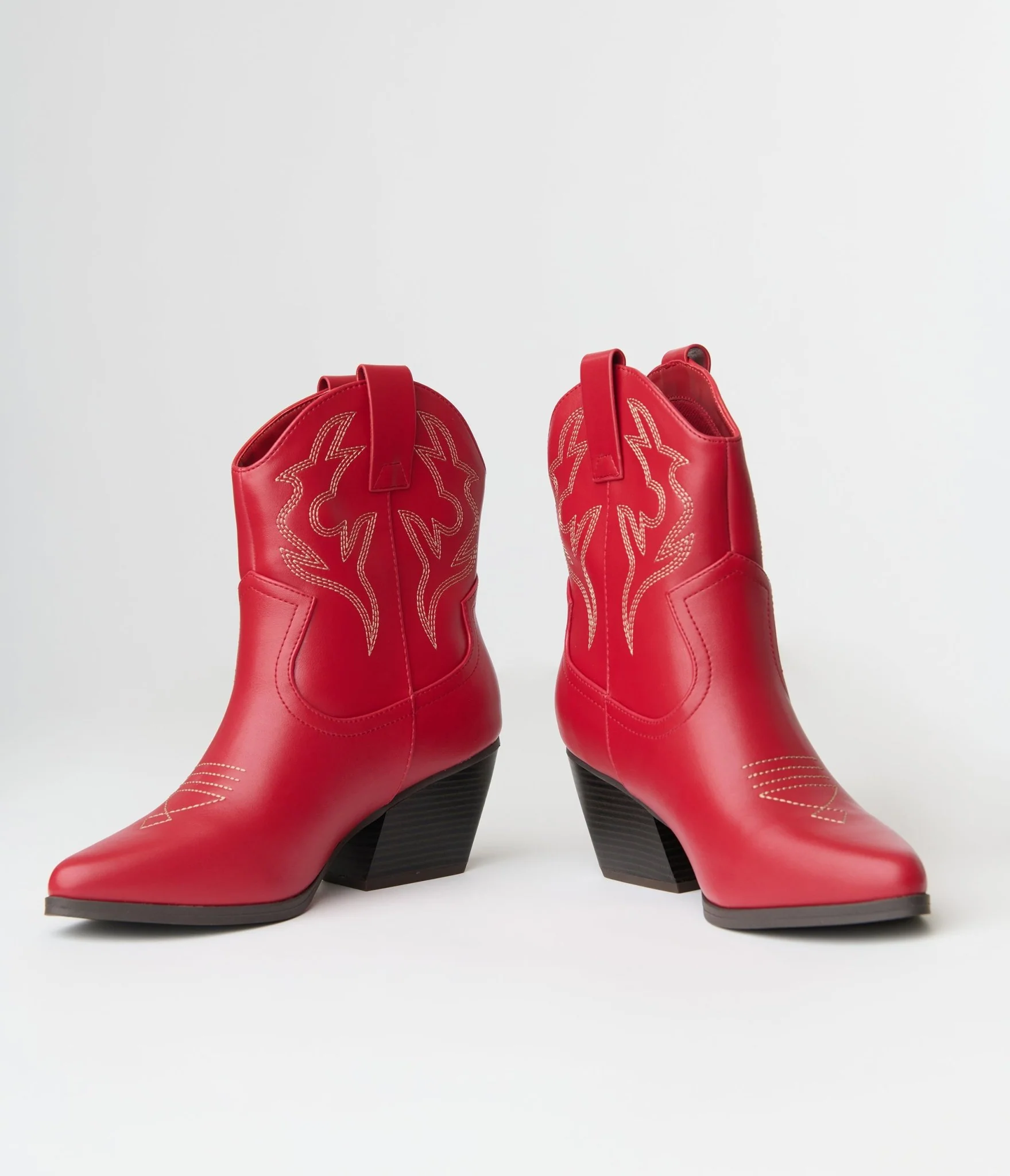 Red Blazing Leather Cowboy Boot - Image 3