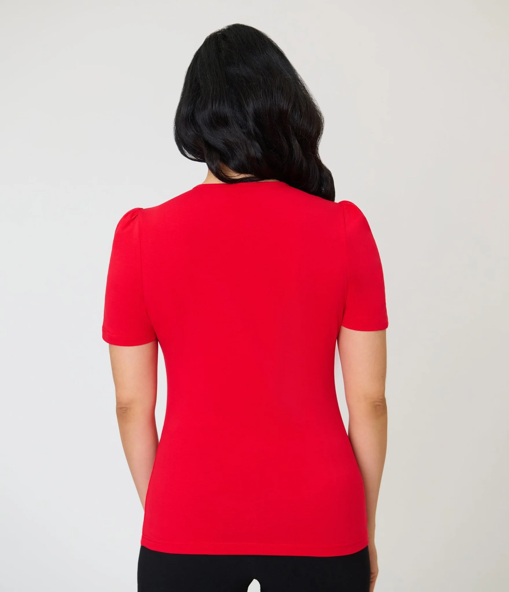 Red Cut Out Button Top - Image 2