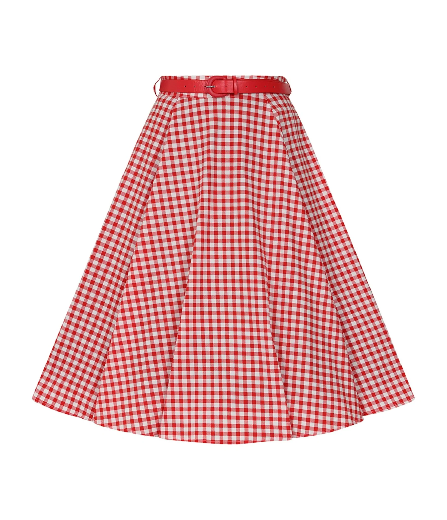Red Gingham Rosie Swing Skirt - Image 4