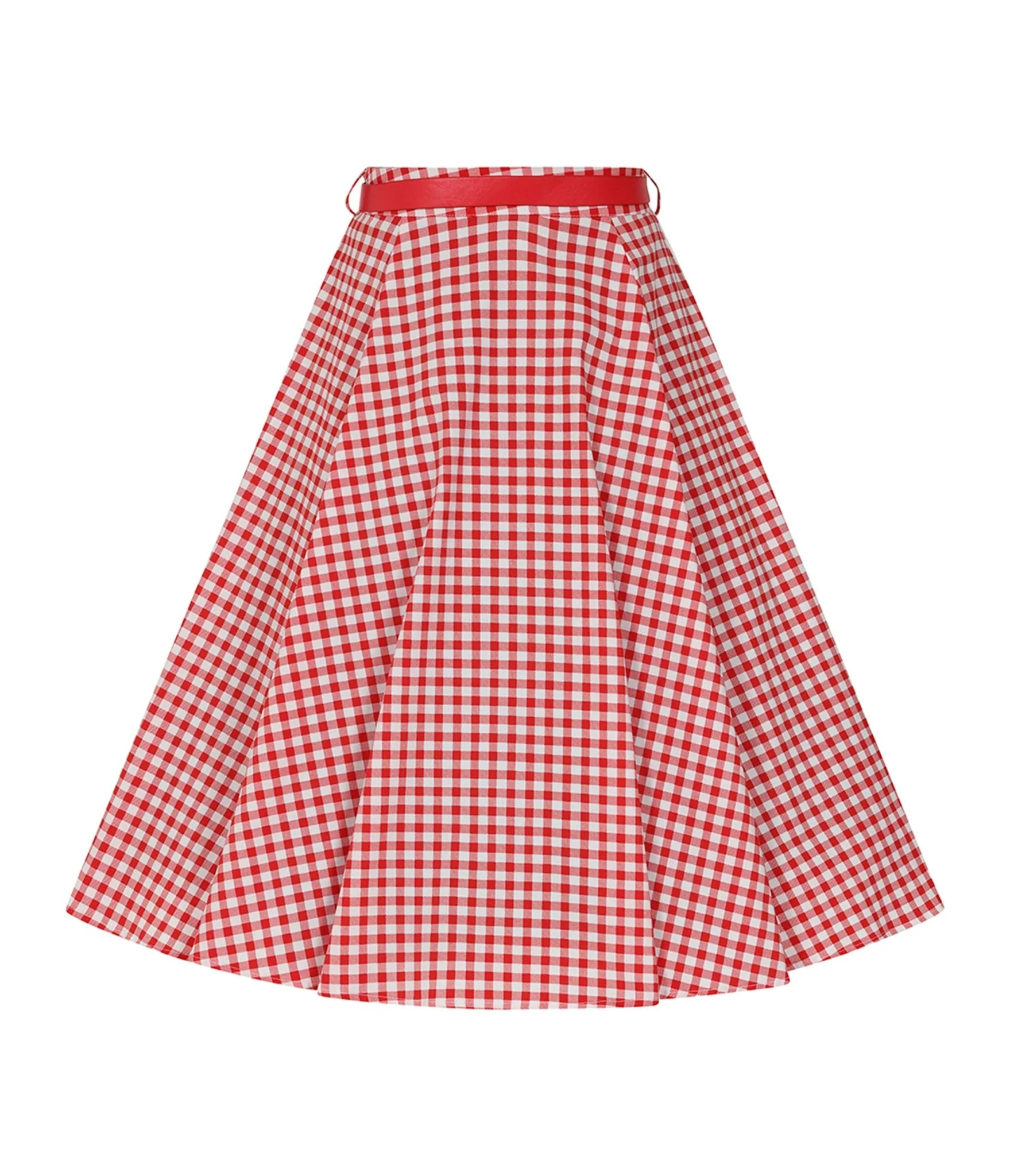 Red Gingham Rosie Swing Skirt - Image 5