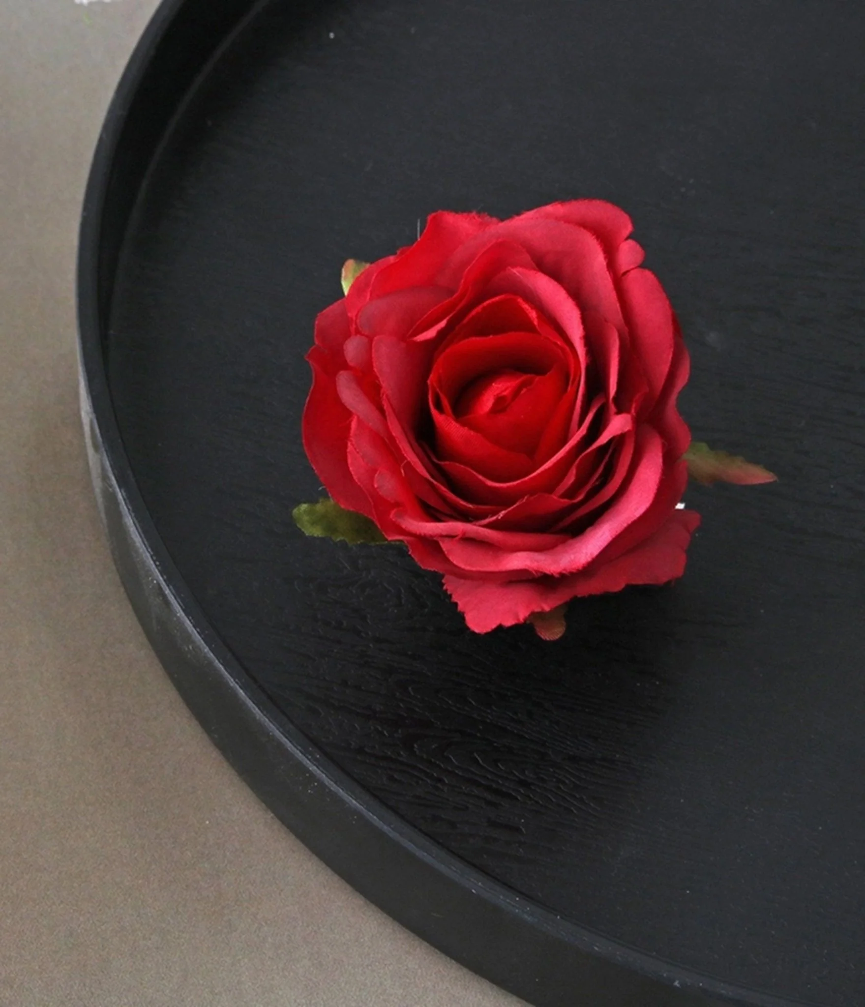 Red Rose Hair Clip