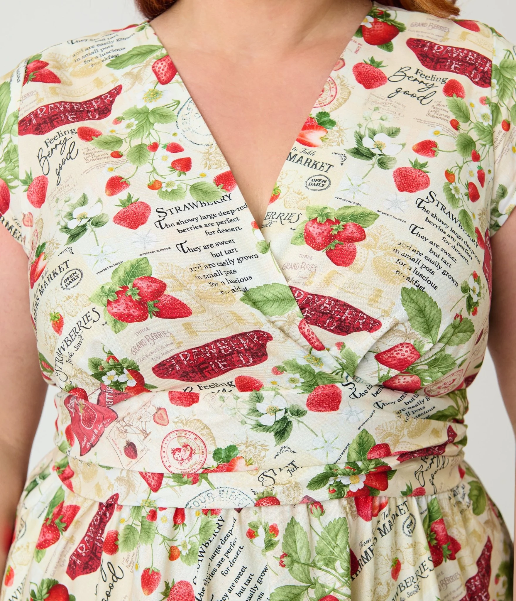 Retrolicious Plus Size Strawberry Print Greta Swing Dress - Image 5