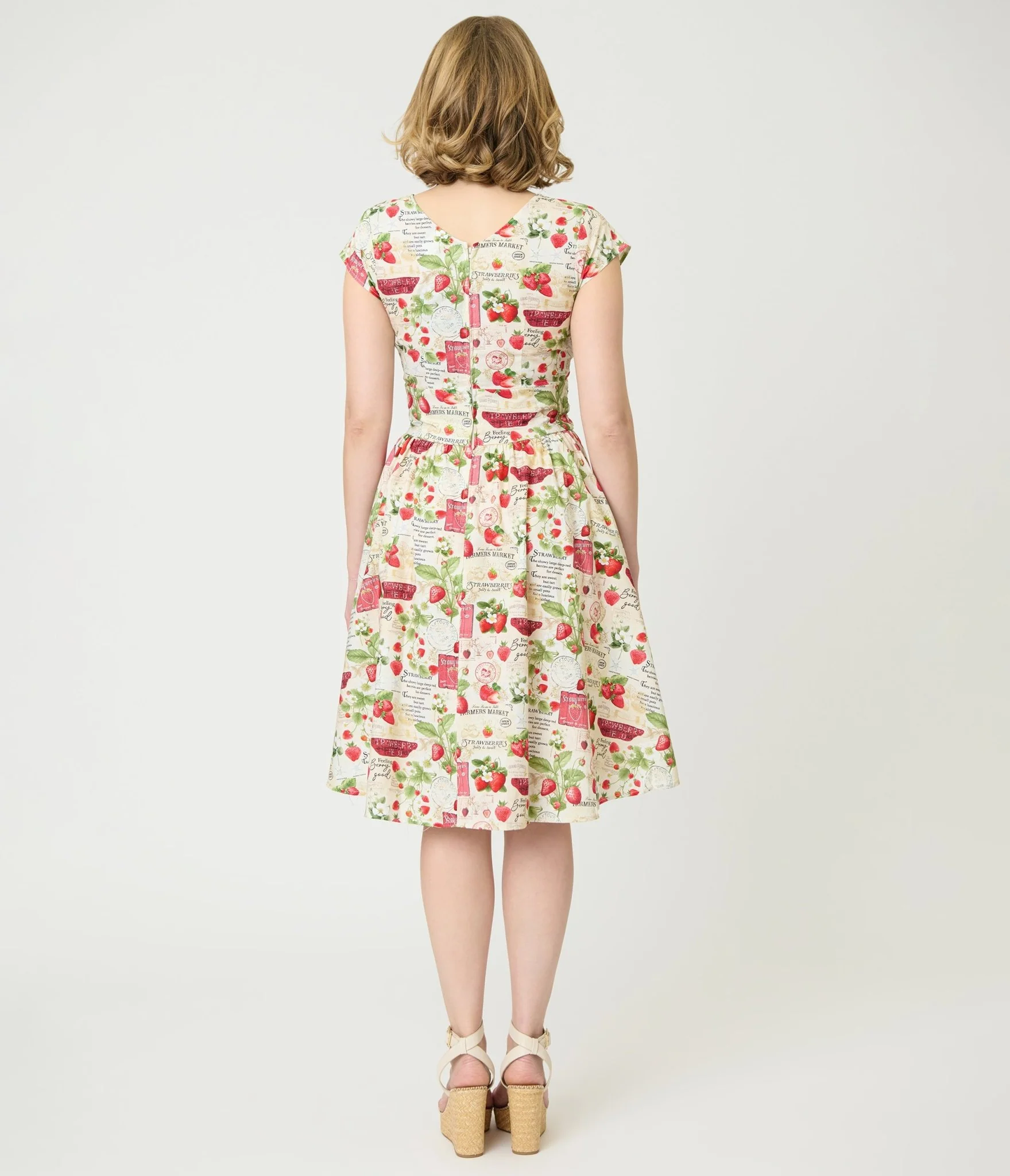 Retrolicious Strawberry Print Greta Swing Dress - Image 2