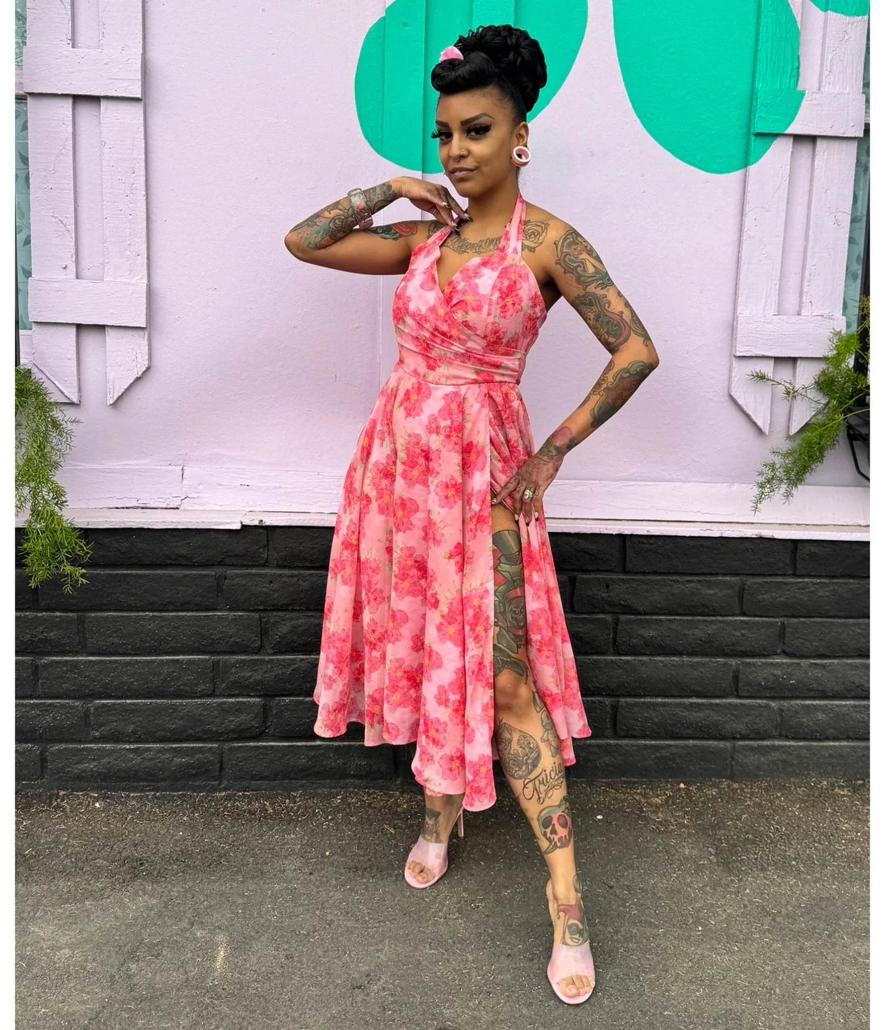 Rockin Bettie Pink Wild Carnation Dress - Image 3