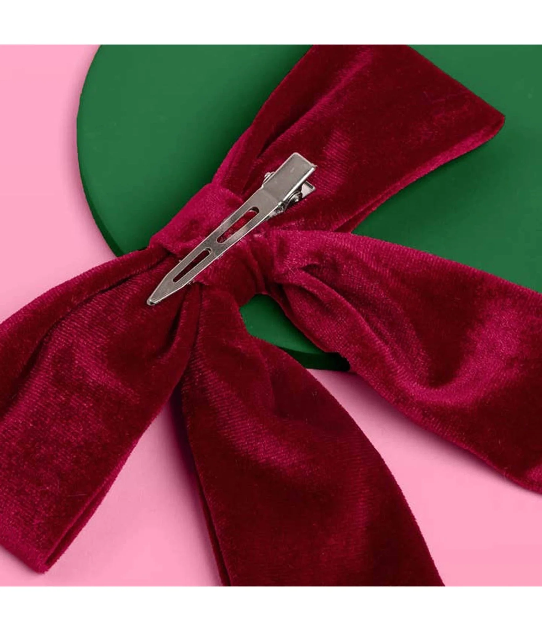 Santa Baby Bow Hair Clip - Image 3