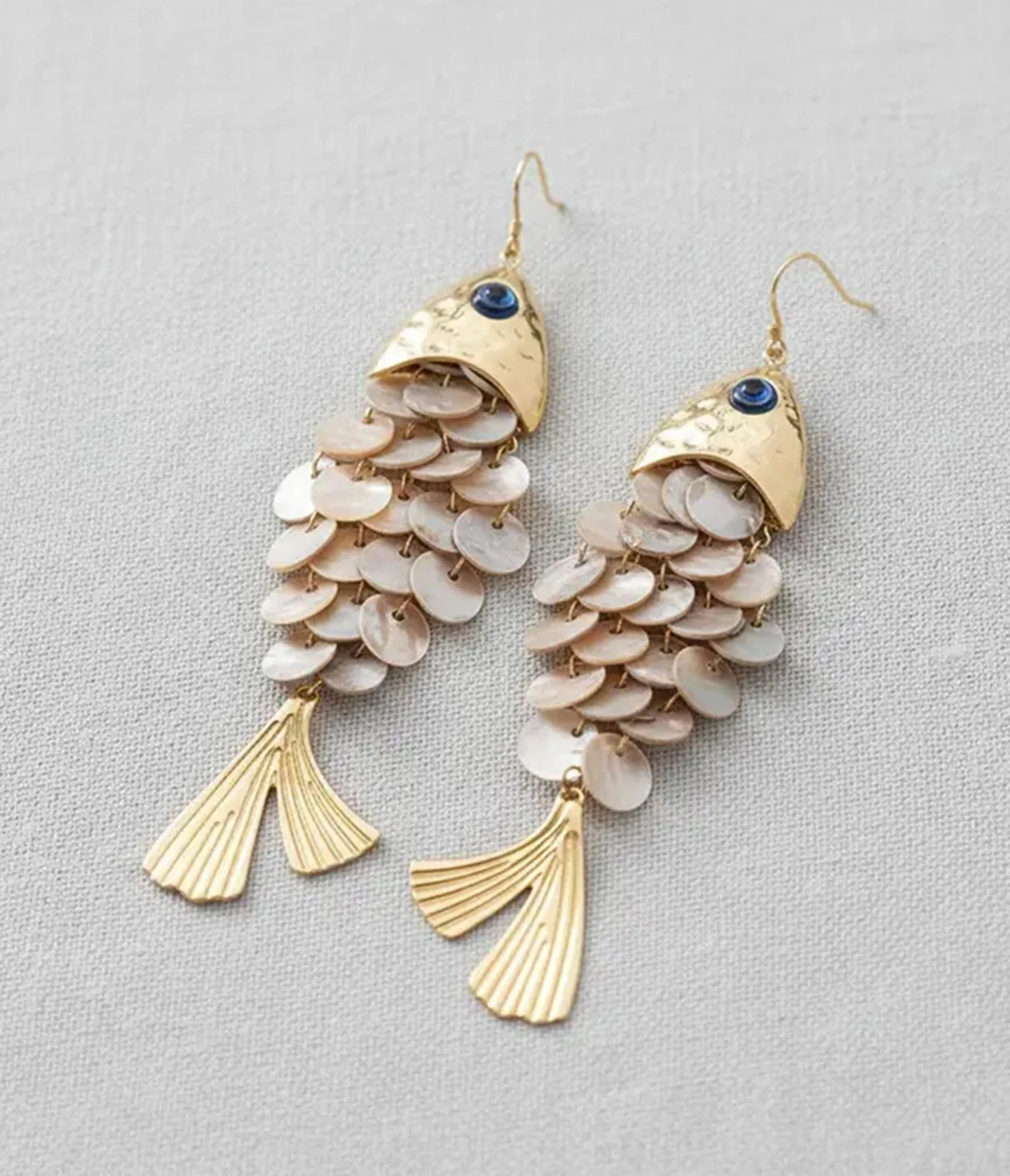 Shell Fish Dangle Earrings - Image 2