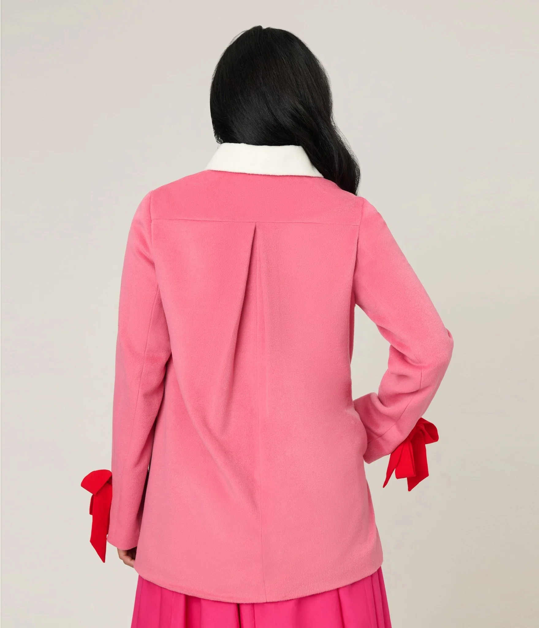 Smak Parlour Pink & Red Bows Topper Coat - Image 2