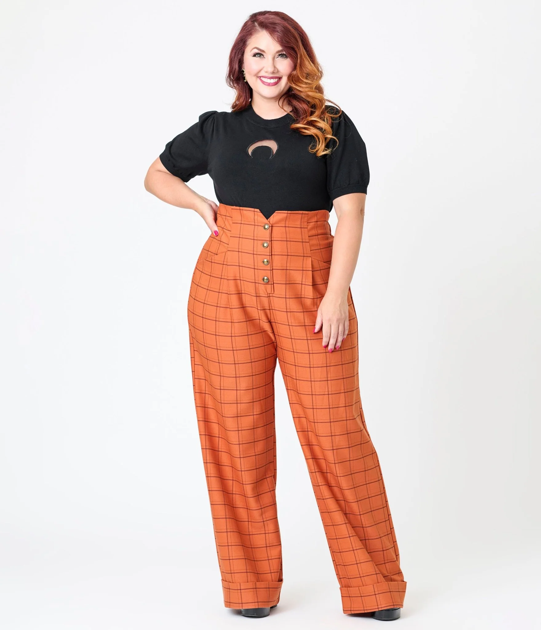 Smak Parlour Plus Size Black Moon Cutout Sweater - Image 4