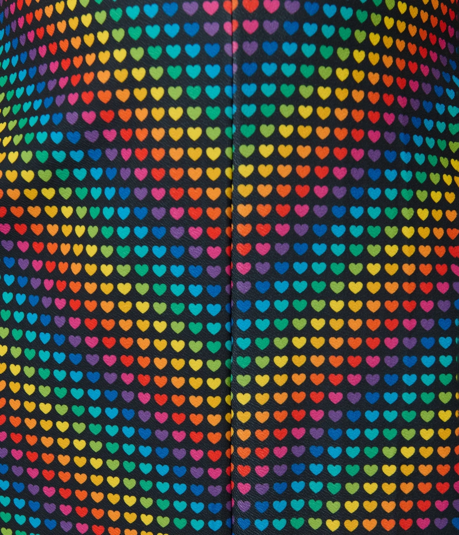 Smak Parlour Plus Size Black & Rainbow Heart Chevron Midi Dress - Image 5