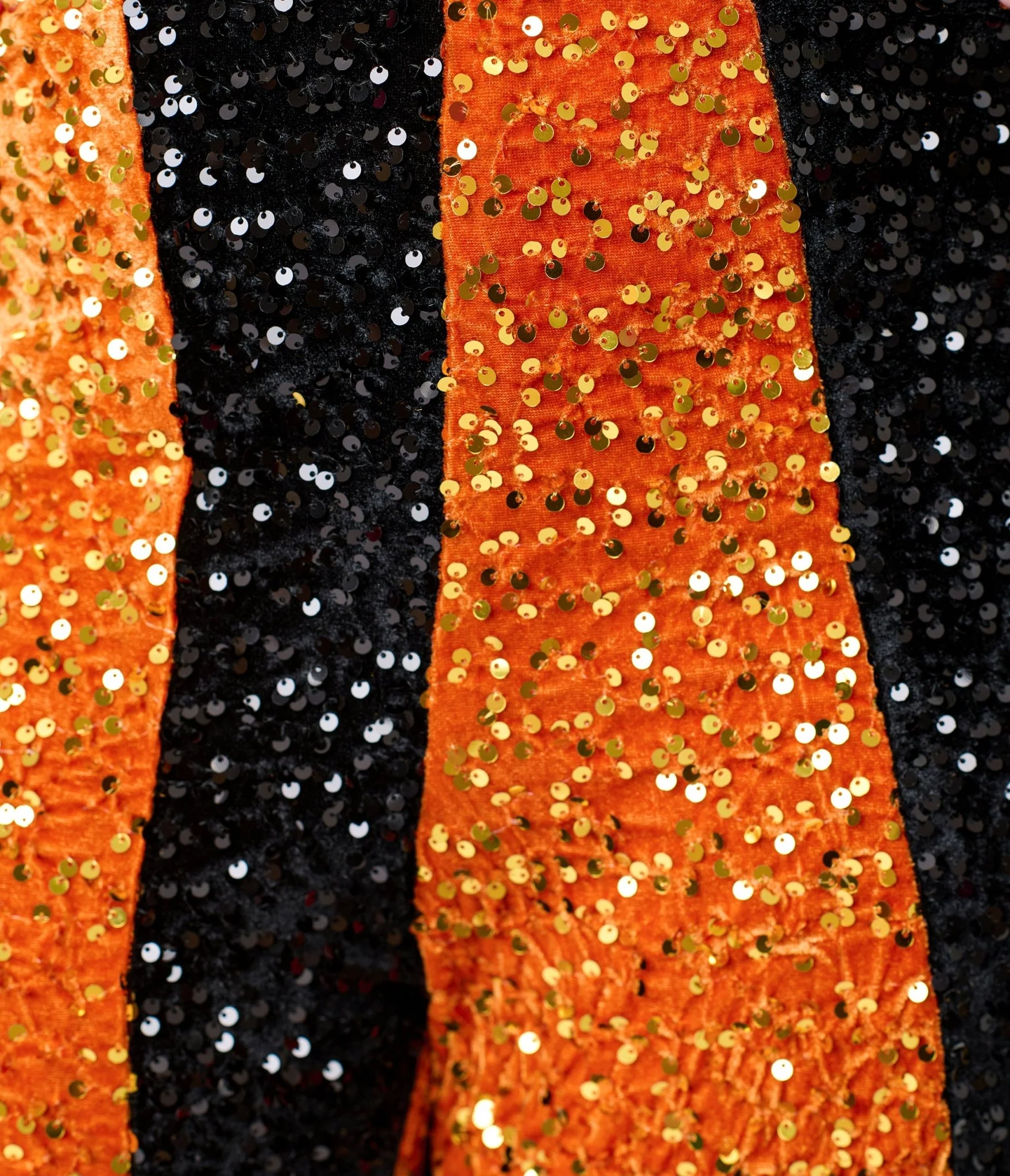 Smak Parlour Plus Size Orange & Silver Sequin Glamour Goddess Jumpsuit - Image 5