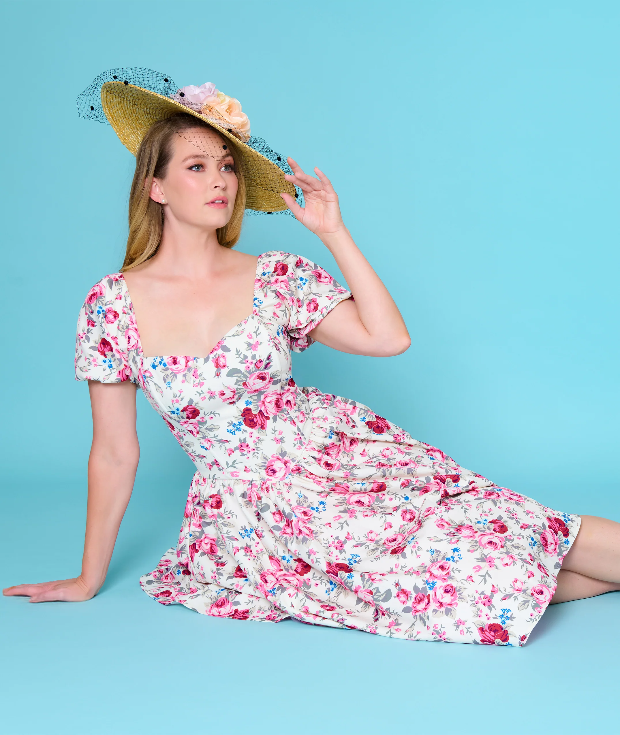 Smak Parlour Spring Roses Sweetheart Swing Dress - Image 5