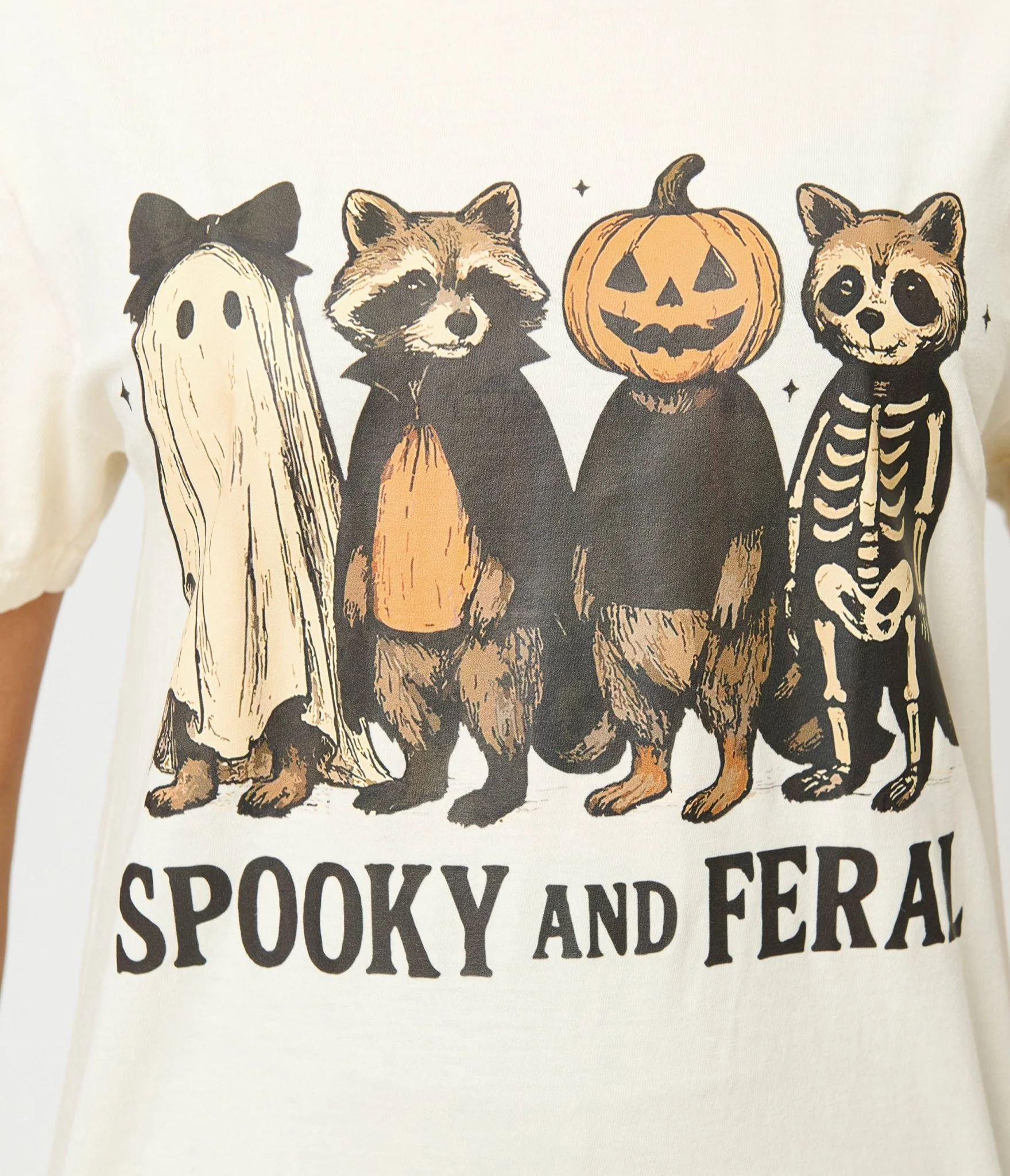 Spooky & Feral Raccoon Unisex Graphic Tee - Image 4