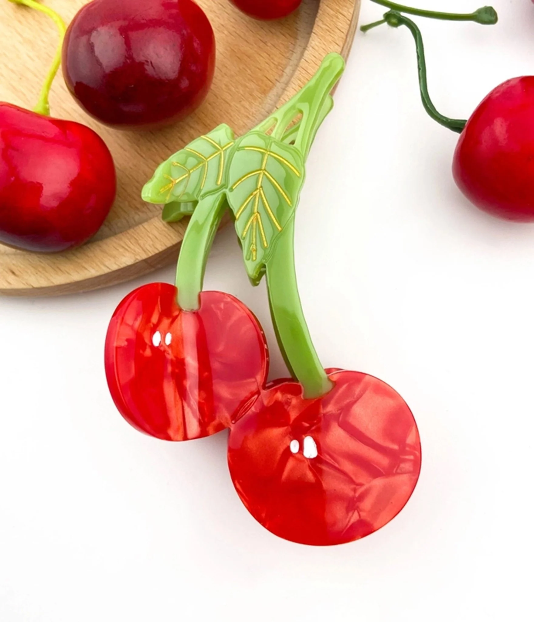 Twin Cherries Hair Clip - Image 2