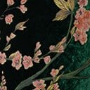 Unique Vintage 1920s Emerald Velvet Floral Burnout Hemingway Flapper Dress - Image 6