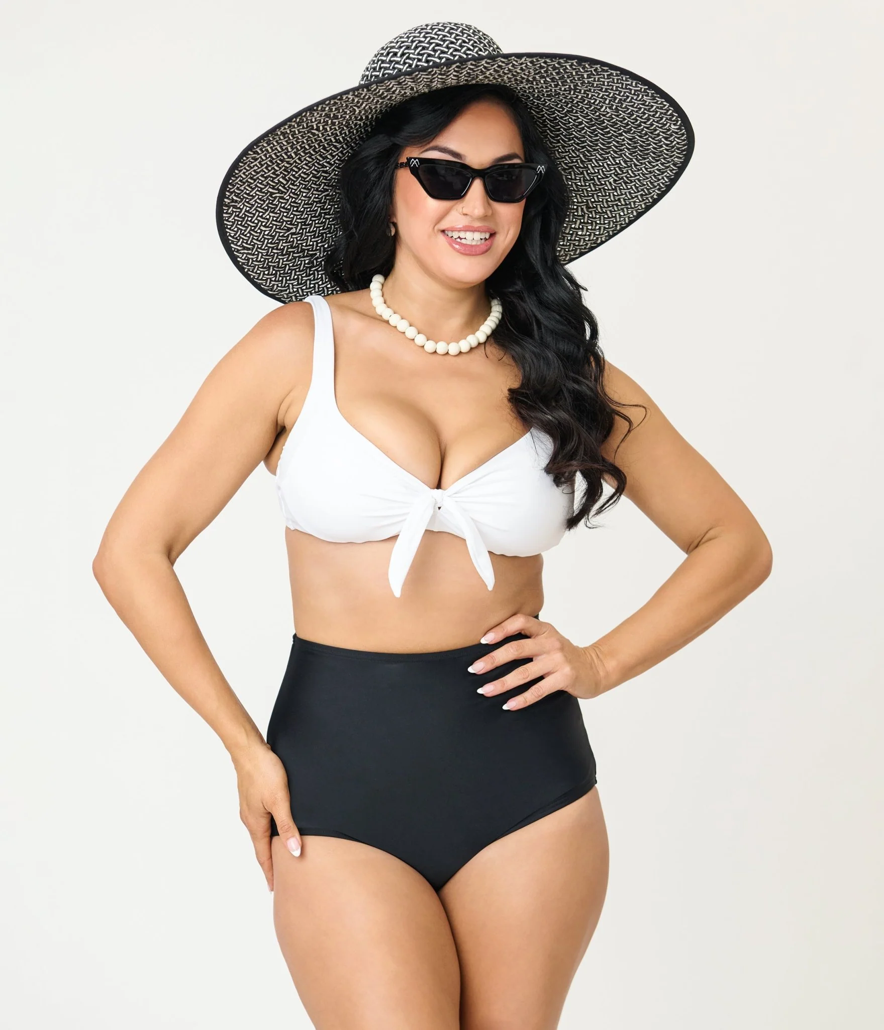 Unique Vintage Black High Waist Louise Swim Bottoms - Image 4