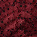 Unique Vintage Burgundy & Black Polka Dot Tulle Cupcake Swing Dress - Image 6