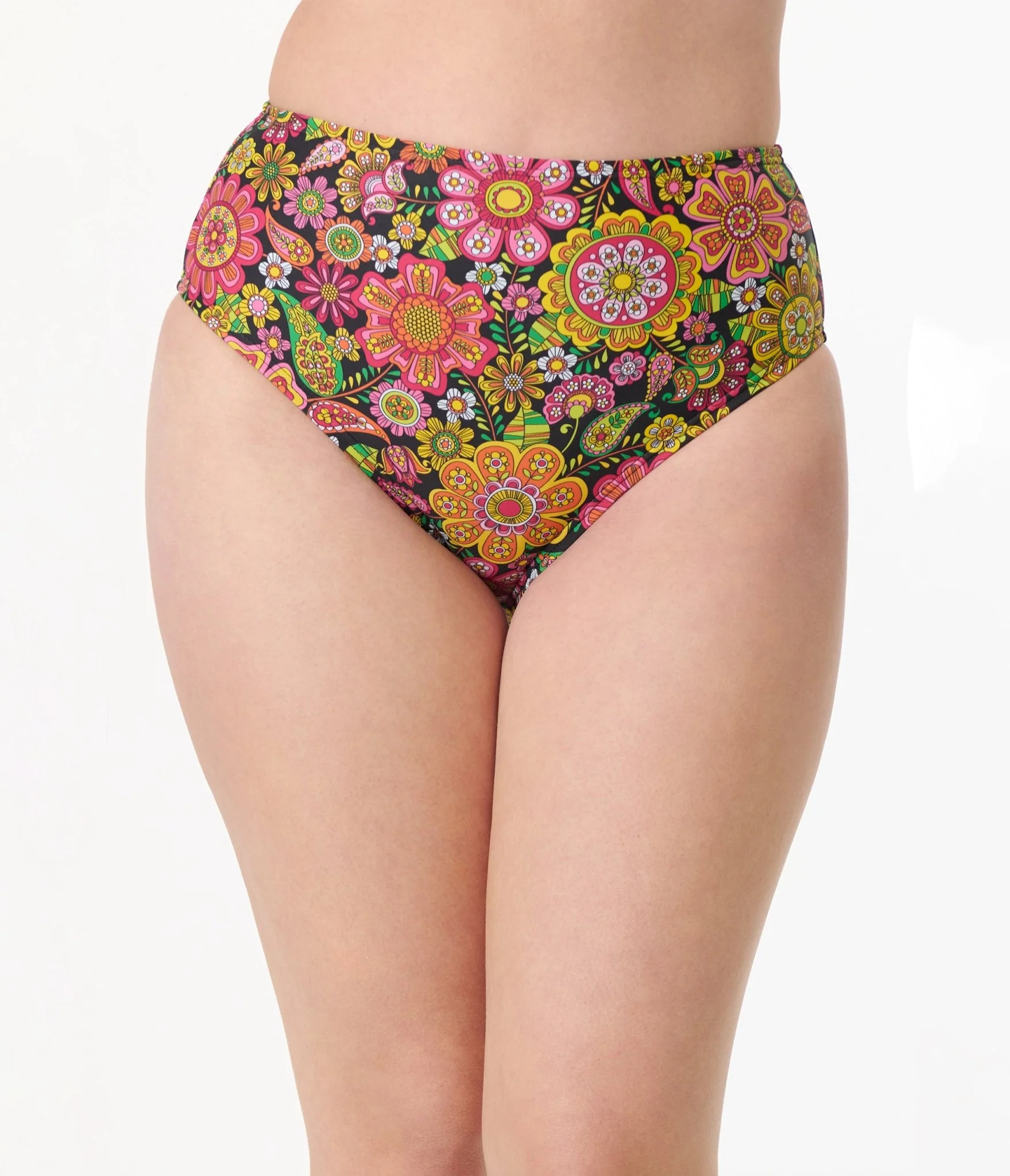 Unique Vintage 1960s Kaleidoscope Floral Daphne Swim Bottoms - Image 2