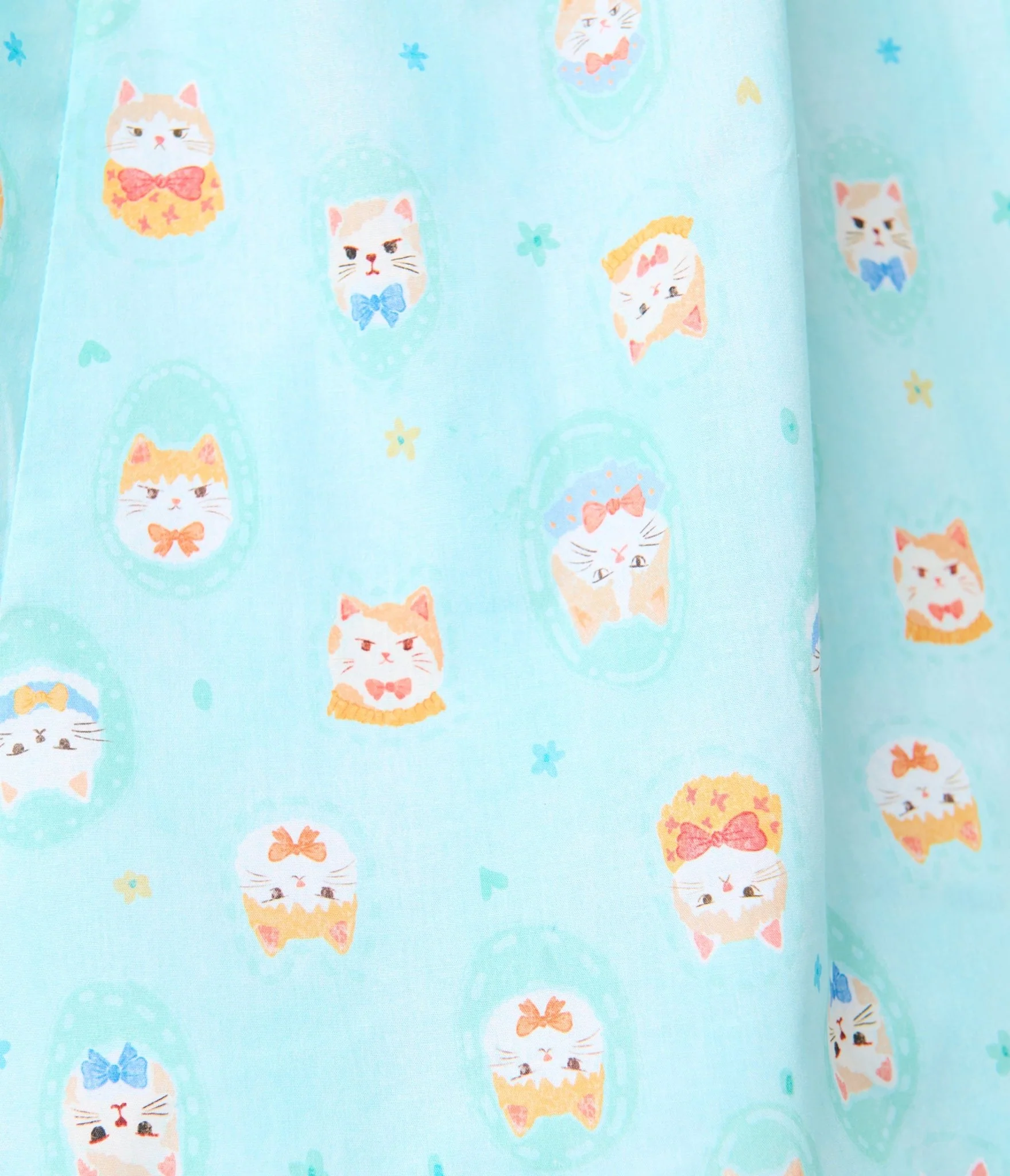 Unique Vintage Plus Size Baby Blue Cat Print Swing Dress - Image 5