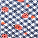 Unique Vintage Plus Size Navy Gingham & Ladybug Print High Waist Louise Swim Bottom - Image 6