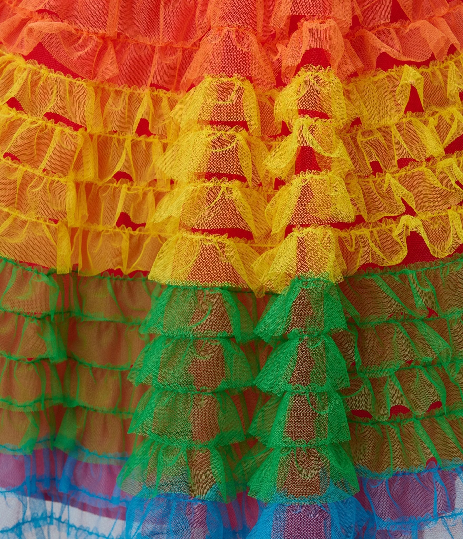 Unique Vintage Plus Size Rainbow Ombre Tulle Cupcake Swing Dress - Image 5