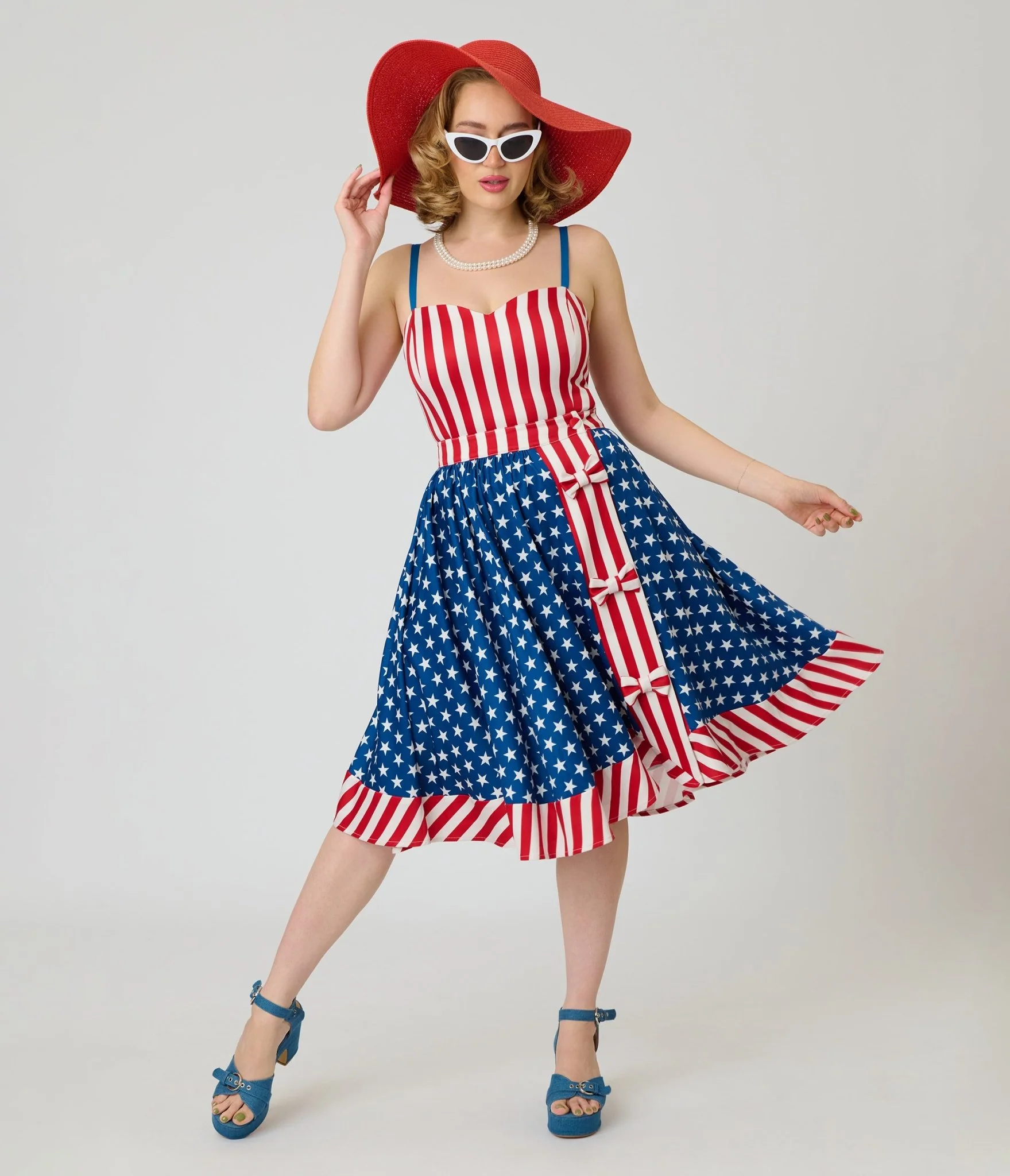 Unique Vintage Red & White Stripe Ossining Romper