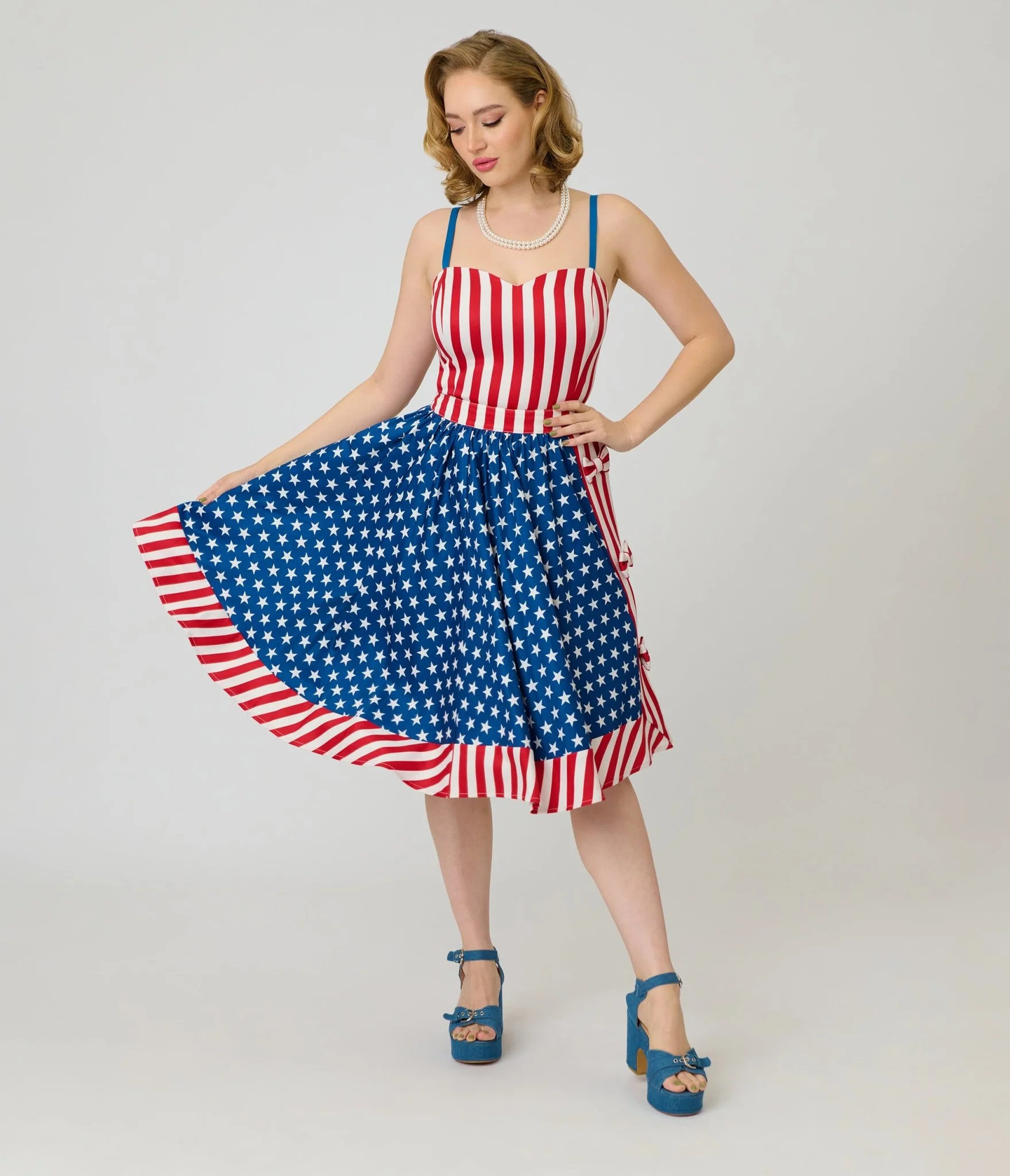 Unique Vintage Red & White Stripe Ossining Romper - Image 5