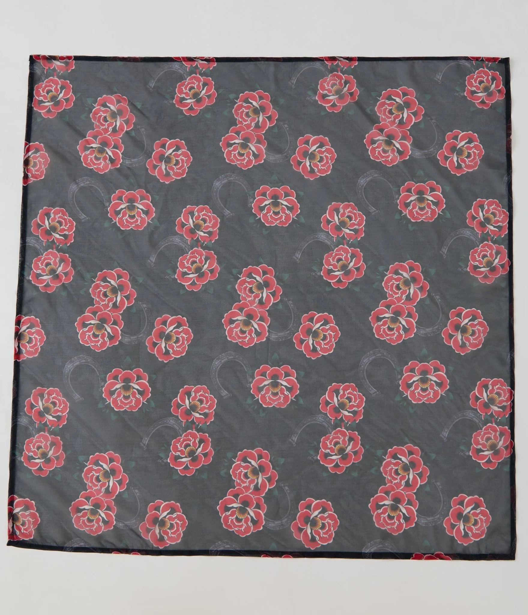 Unique Vintage Western Roses Hair Scarf - Image 2