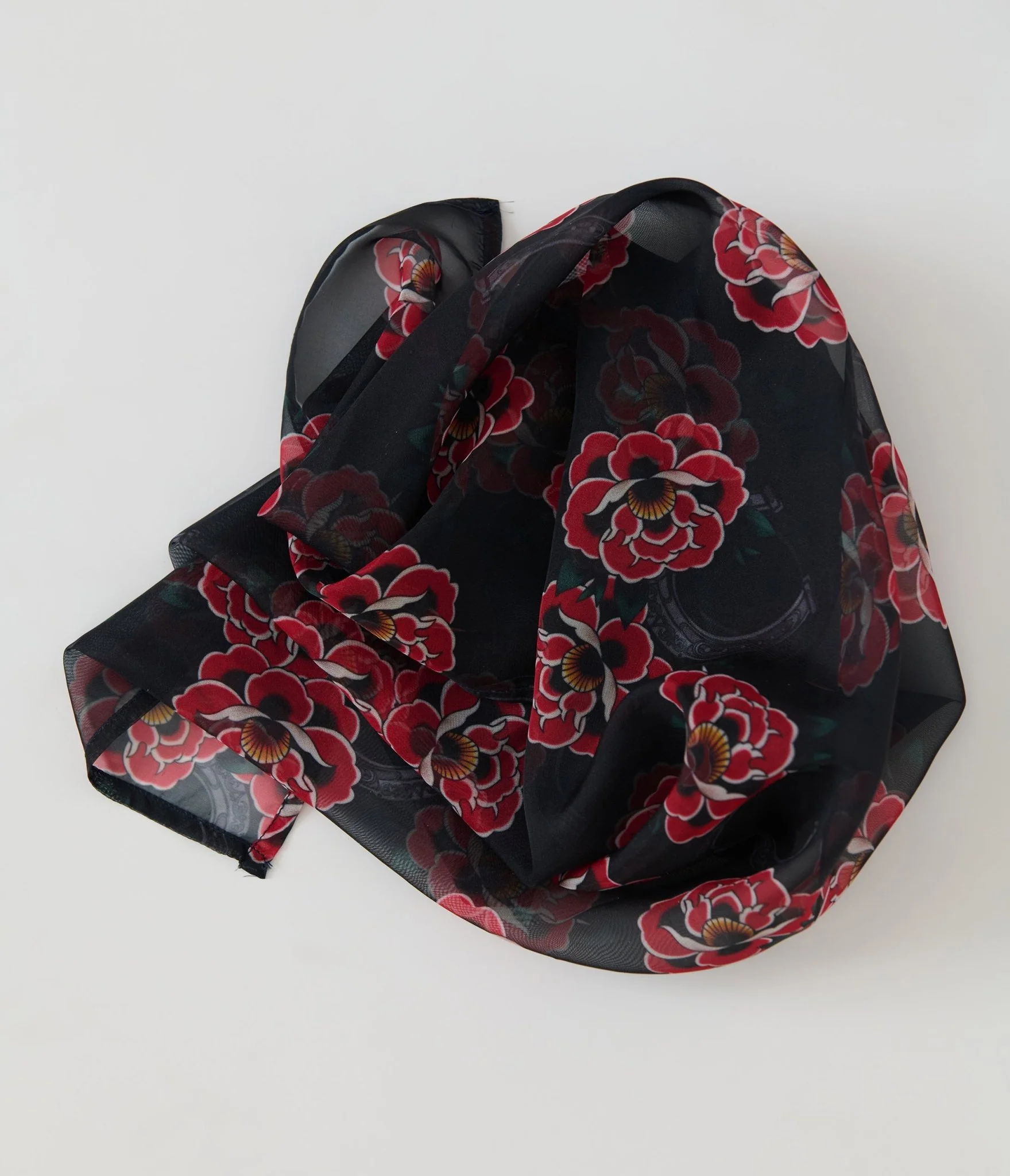 Unique Vintage Western Roses Hair Scarf - Image 3