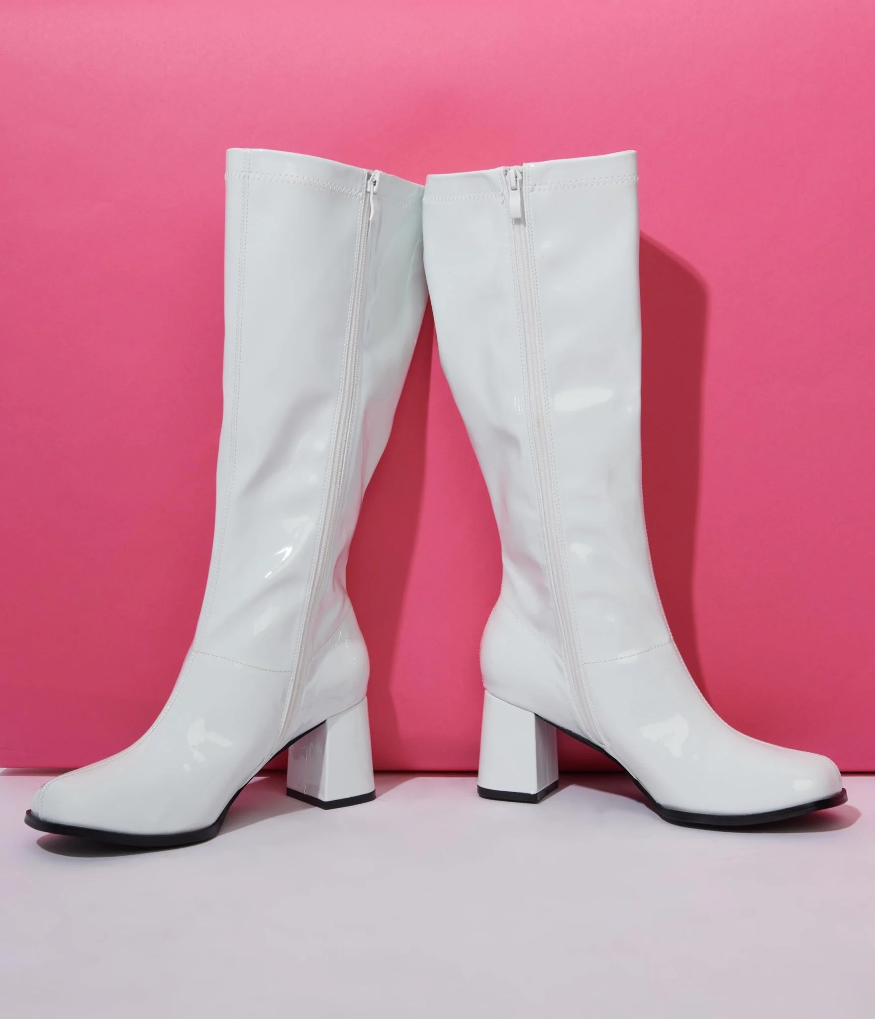 Unique Vintage White Patent Gogo Boot - Image 3
