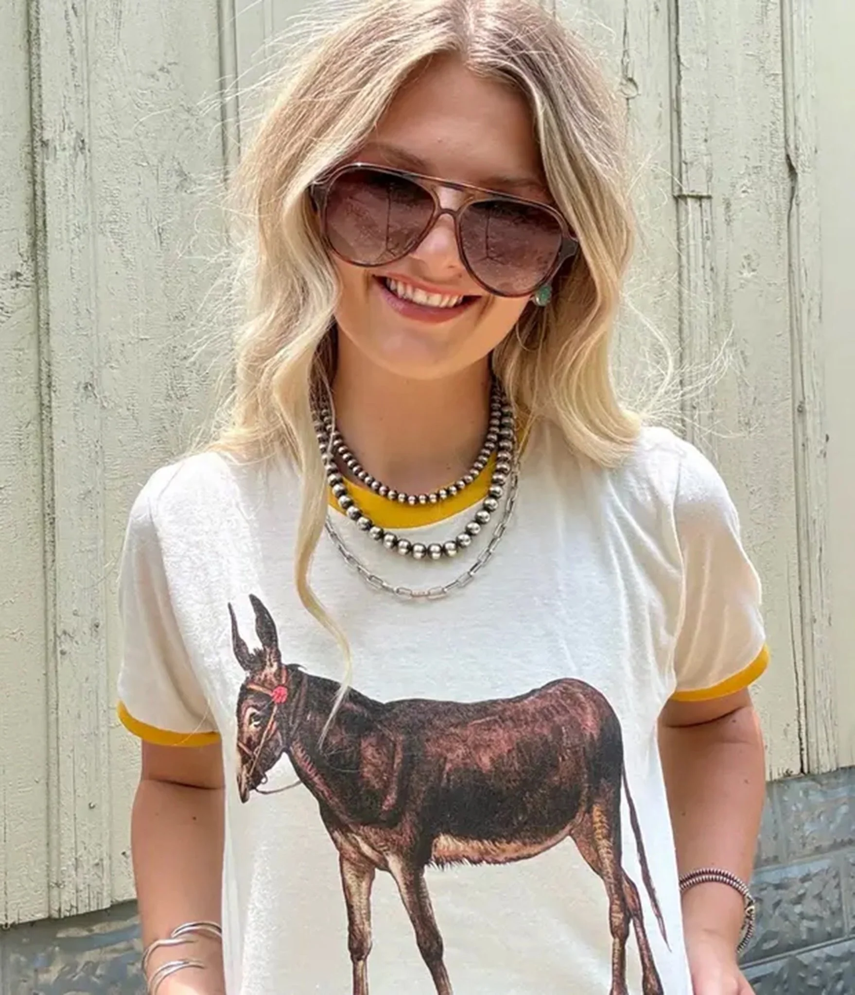 Vintage Donkey Ringer Tee - Image 2