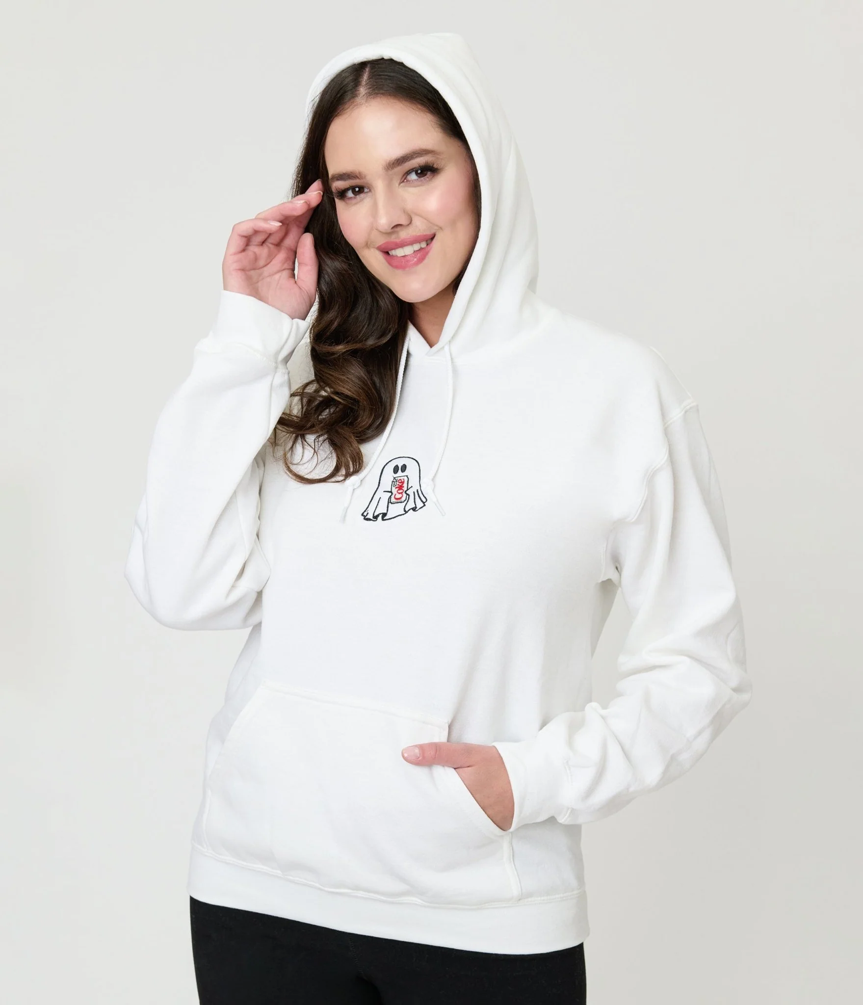 White Diet Coke Ghost Hooded Sweatshirt