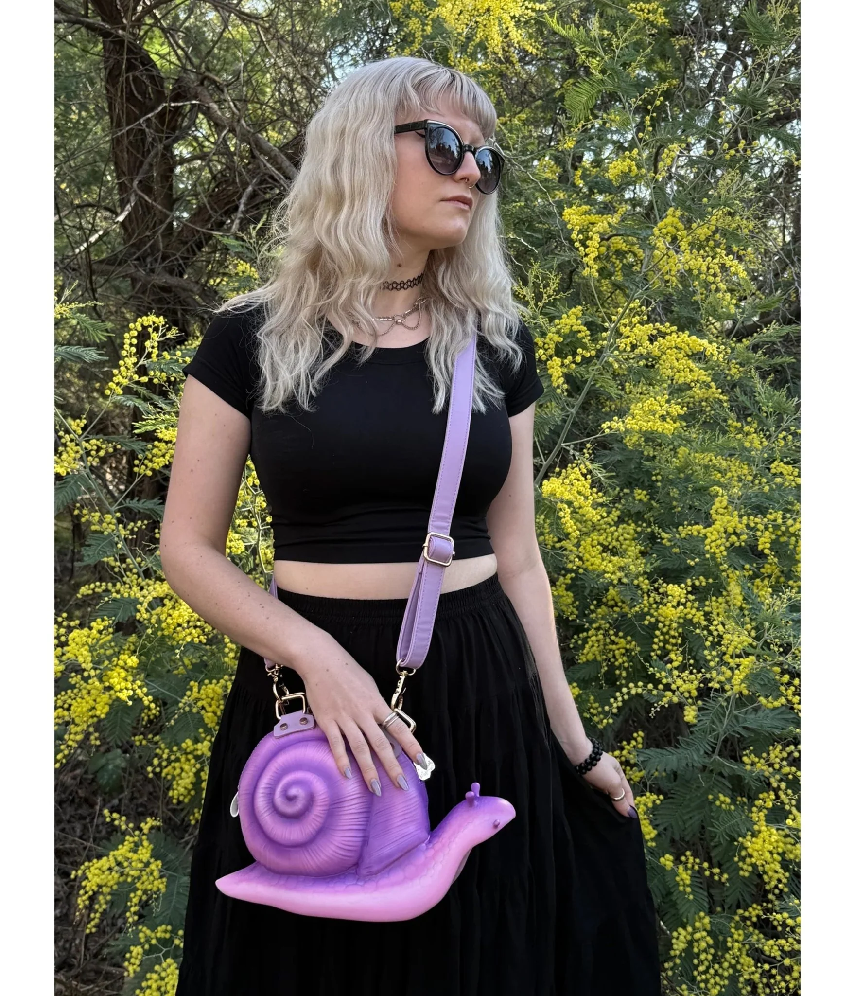 Windy Willow Purple Snail Bag - Image 2
